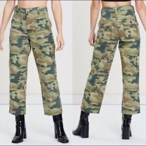 NEW Free People Remy crop camouflage pants 28